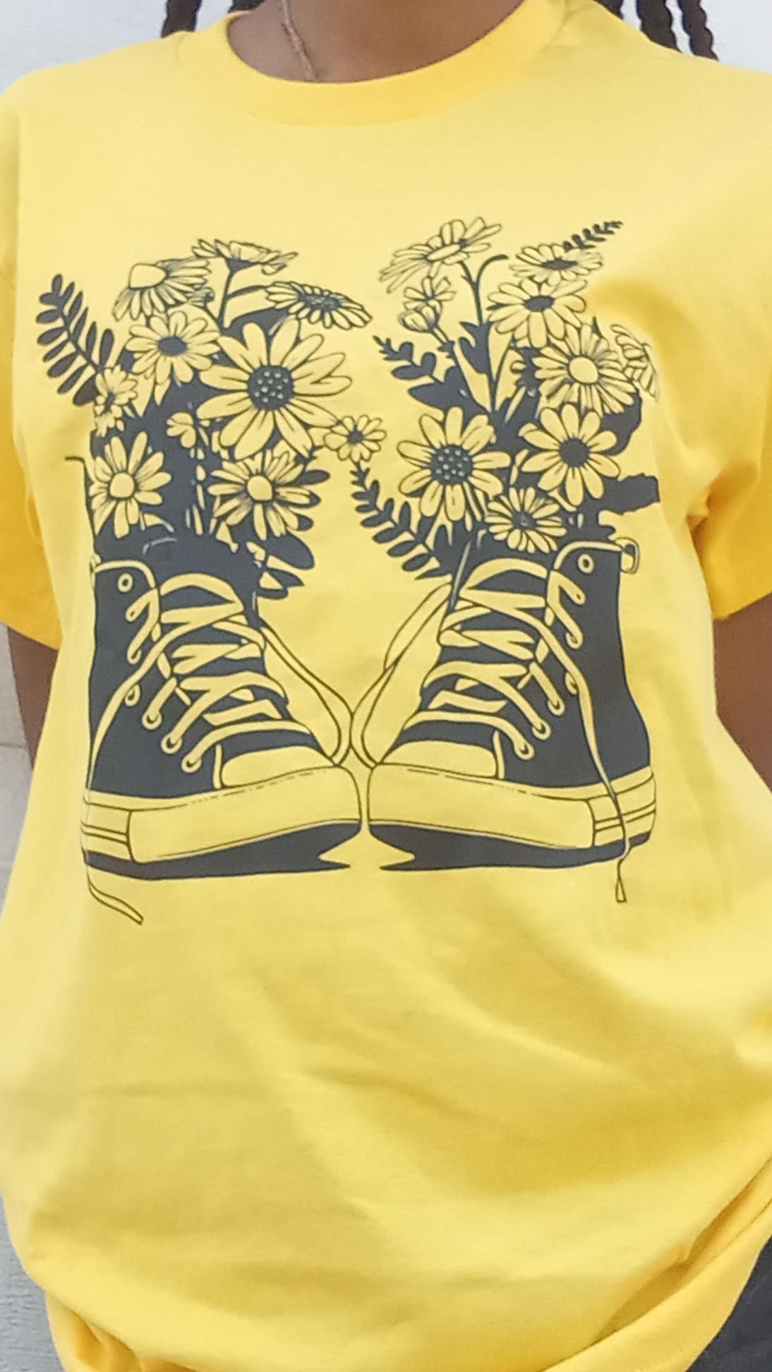 Flowered Sneakers Tee