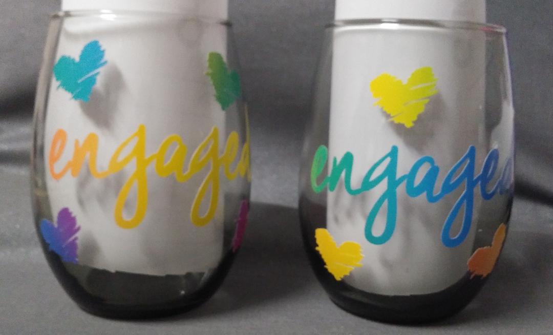 Stemless Wine Glass Engaged